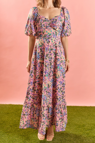 Open Tie Back Maxi Dress