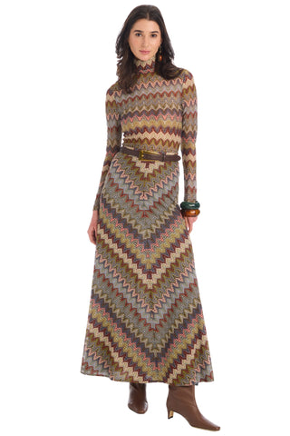 Conner Knit Top Olive Chevron