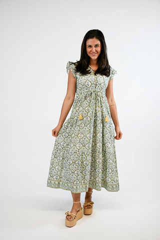 Shiloh Dress - Sunlit Trellis