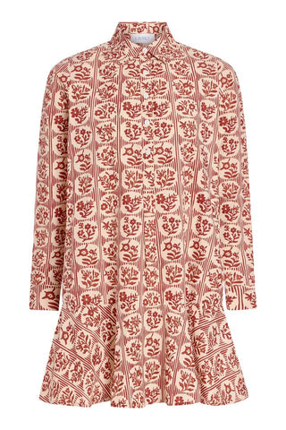 Polly Dress Brick Bloom - M