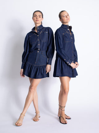 Saraswati Denim Top