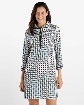 Naomi Dress Birdseye Geo Combo