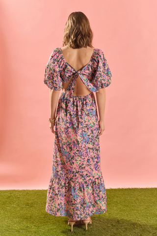 Open Tie Back Maxi Dress