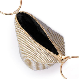 Ellie crystal mesh handle bag