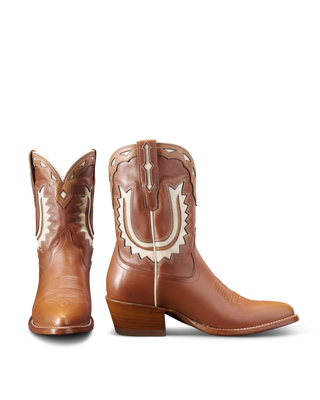 The Jolene Caramel/Bone Cowhide