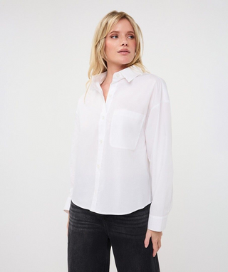 Blouse Oversized Pocket Poplin