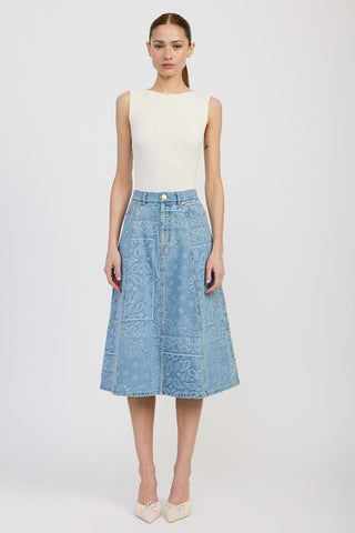 Tarak Midi Skirt - Light Blue