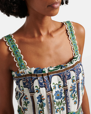 Manoela Off-white Sleeveless Belt Maxi Dress