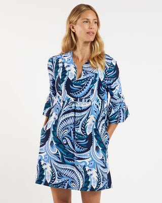 Kerry Dress Paisley Navy Peacock