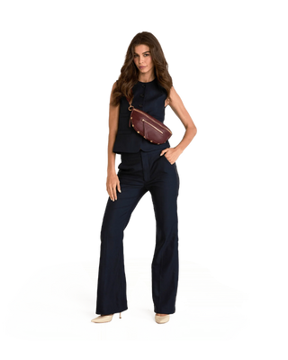 Charles Crossbody Med - Cherrywood Pebble/Brushed Gold