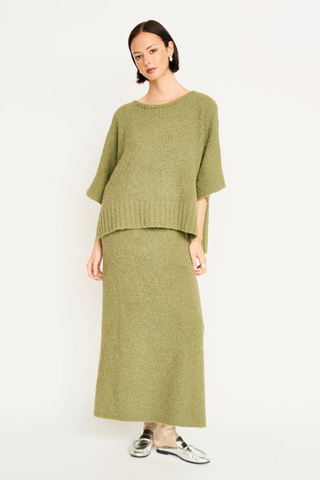 Fex Boucle Knit Top Matcha