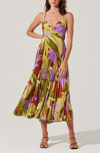 Blythe Dress Green Rust Floral