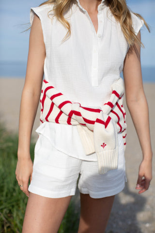 Diane Top White Gauze