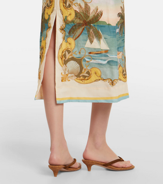 Royal Sea Multicolor Sleeveless Maxi Dress