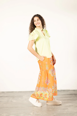 Ada Skirt Apricot Filigree