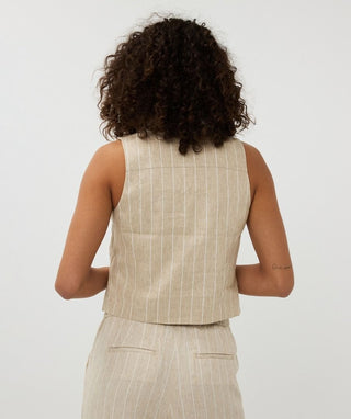 Gilet Linen Stripe