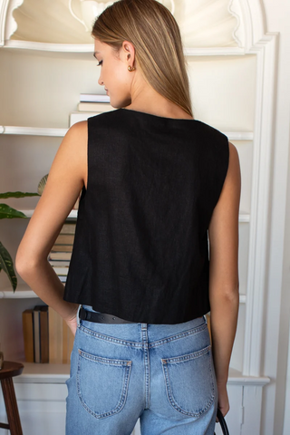 Button Front Wide Hem Top