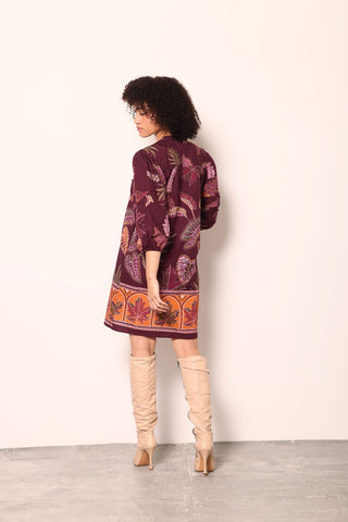 Freya  Dress Flora Wine