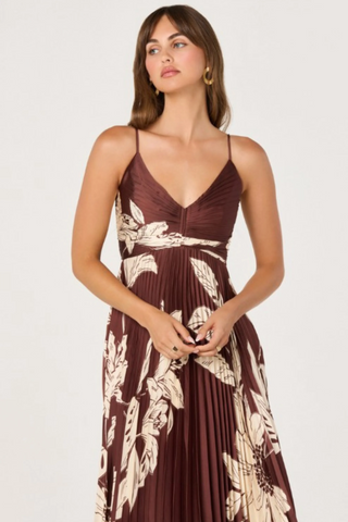 Clea Dress - Brown Floral