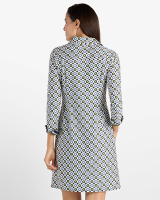 Naomi Dress Birdseye Geo Combo
