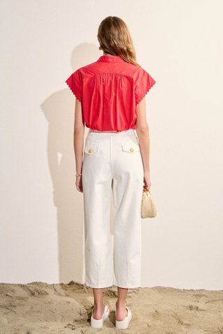 RIC RAC DETAILED SS SHIRT