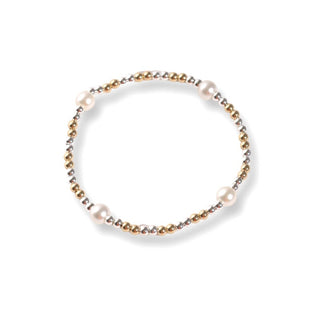 Blessing Bracelet Mixed Metal Gold/Silver 7"