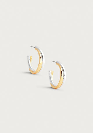 Farrier Mixed Metal Hoop Earring