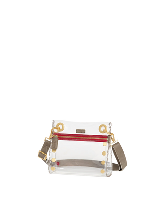 Tony Small Clear - Pew/Brushed Gold Red Zip