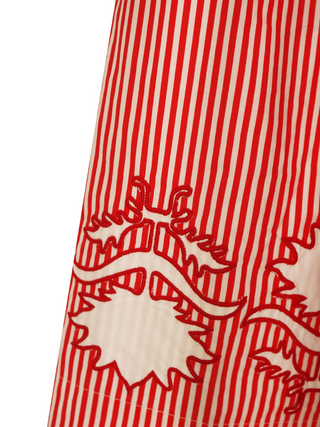 Collette Midi Skirt Red Stripe