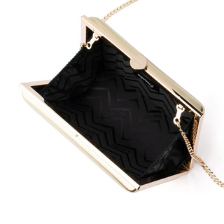 Lucy Metallic Clutch Gold