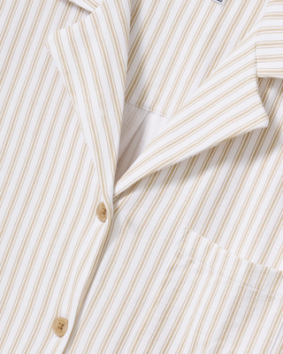 Women'S Pima Olivia In Camel Ticking Stripe