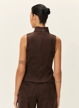 Etienne Faux Suede Top