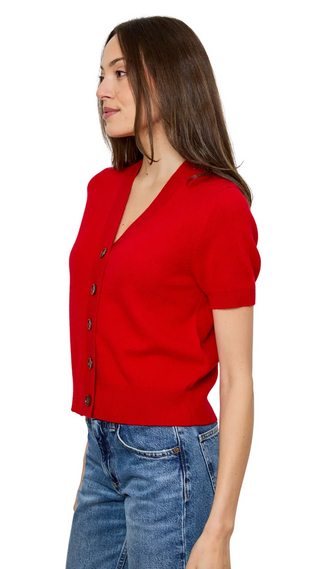 Vneck Cardi Short Sleeve