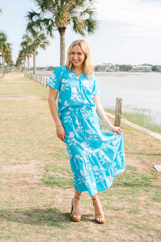 Olivia Skirt Blue Quartz