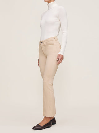 Bridget Boot : High Rise Instasculpt Crop Almond / DL Airbrushed