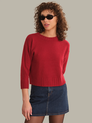 Ellis 3/4 Sleeve Cashmere Pullover