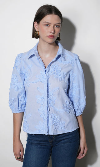 Elanor Stripe puff blue