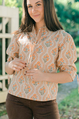 Cara Blouse - Burnt Orchid