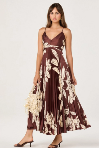 Clea Dress - Brown Floral