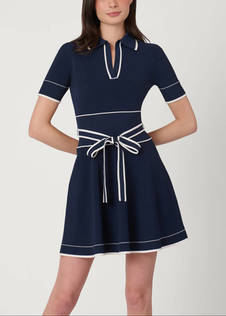 Maren Dress Navy/Ivory