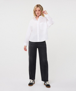 Blouse Oversized Pocket Poplin