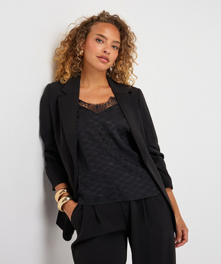 Blazer 3/4 Sleeve Black
