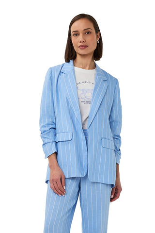 Blazer Linen Stripe Blue