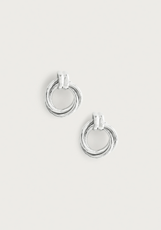 Neptune Triple Ring Earrings - Silver