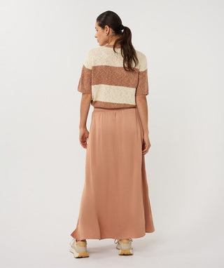 Skirt Long Satin Cappuccino