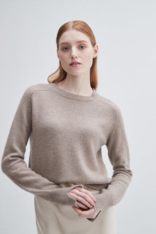 Saddle Sleeve Crewneck Cashmere Sweater