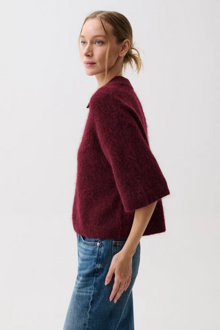 Nadya Alpaca Blend Boxy Polo Sweater