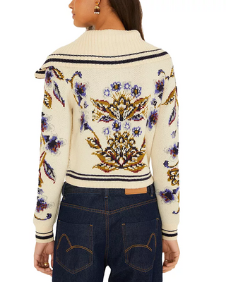 Golden Nature Off-White Knit Cardigan