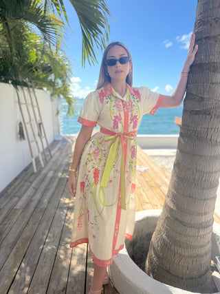 Chelsea  Shirtdress Hyacinth Ivory