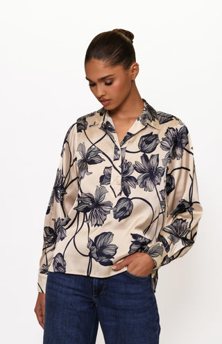 Rian Top - Oyster Two Tone Vining